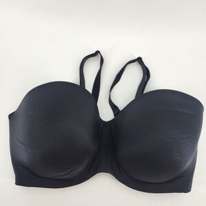 Curvy Couture Smooth Multi-Way Strapless Bra Black 42G Plus Size Underwire